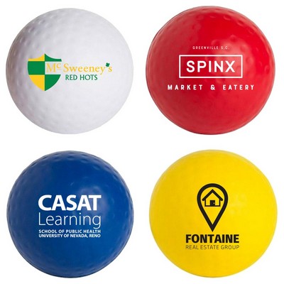 Golf Ball Stress Reliever - 1 color imprint