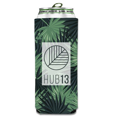 Collapsible Econo 12 Oz. Slim Foam Can Cooler w/ Full Color Sublimation