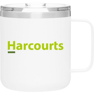12 oz Camper Travel Mug (Matte White)