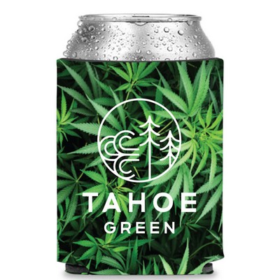 Collapsible Premium Foam Cannabis Can Cooler - Full Color Sublimation