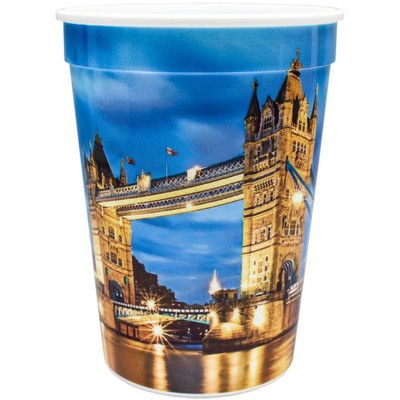 12 Oz. Full Color Wrap Stadium Cups
